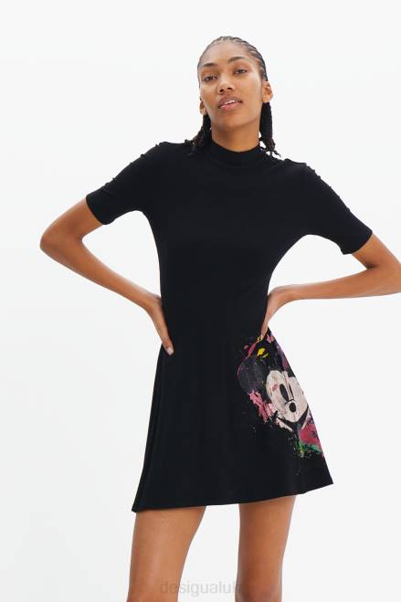 Disney\'s Mickey Mouse short skater dress Desigual Women 2ZPR419 Clothing