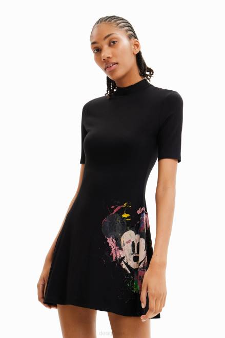 Disney\'s Mickey Mouse short skater dress Desigual Women 2ZPR419 Clothing