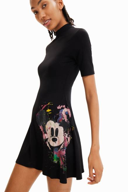 Disney\'s Mickey Mouse short skater dress Desigual Women 2ZPR419 Clothing