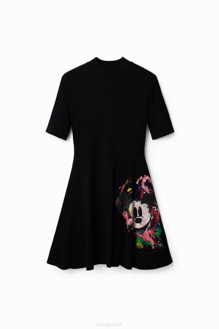 Disney\'s Mickey Mouse short skater dress Desigual Women 2ZPR419 Clothing