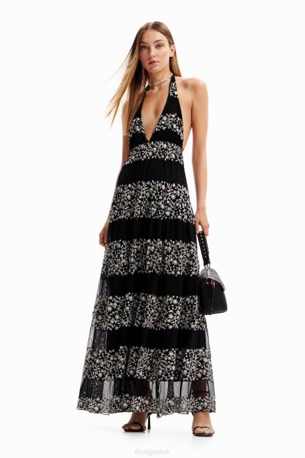 Embroidered maxi dress Desigual Women 2ZPR921 Clothing