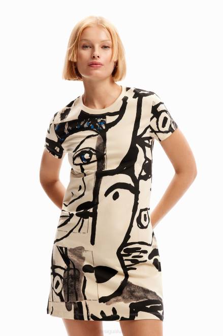 Face mini T-shirt dress Desigual Women 2ZPR1000 Clothing
