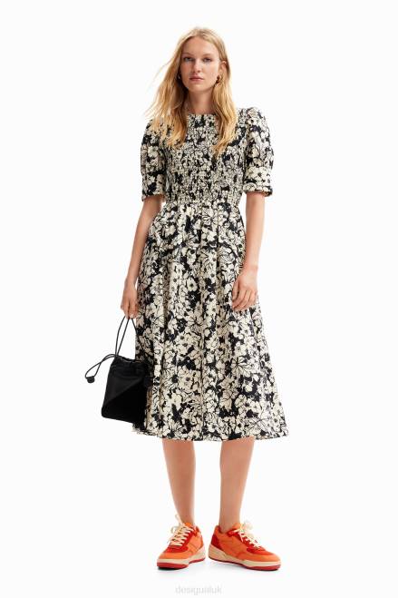 Floral midi dress Desigual Women 2ZPR83 Clothing