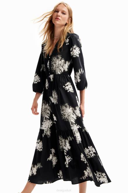 Floral midi shirt dress Desigual Women 2ZPR139 Clothing