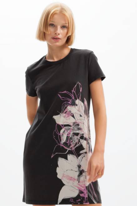 Floral mini T-shirt dress Desigual Women 2ZPR824 Clothing