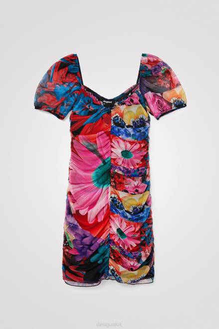 Floral ruched dress Desigual Women 2ZPR1063 Clothing