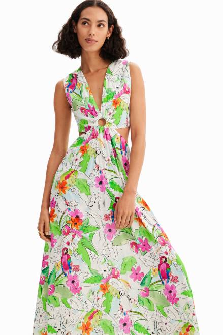 Long cut-out dress Desigual Women 2ZPR332 Clothing