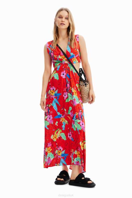 Long cut-out dress Desigual Women 2ZPR710 Clothing