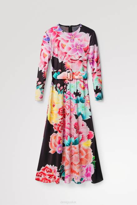 Long floral dress Desigual Women 2ZPR1089 Clothing