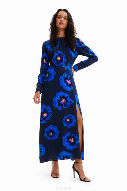 Long floral slit dress Desigual Women 2ZPR957 Clothing