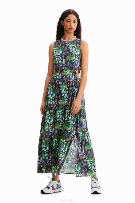 Long nature cut-out dress Desigual Women 2ZPR579 Clothing