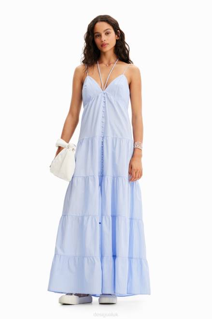 Long striped dress Desigual Women 2ZPR467 Clothing