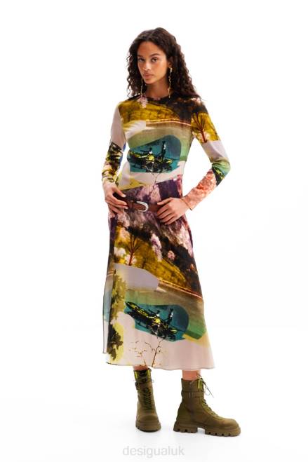 M. Christian Lacroix collage midi dress Desigual Women 2ZPR168 Clothing