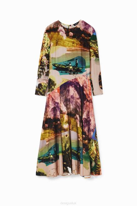 M. Christian Lacroix collage midi dress Desigual Women 2ZPR168 Clothing