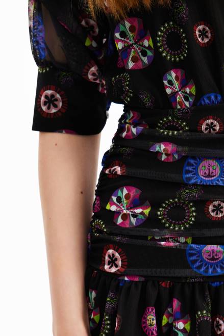 M. Christian Lacroix draped short dress Desigual Women 2ZPR430 Clothing