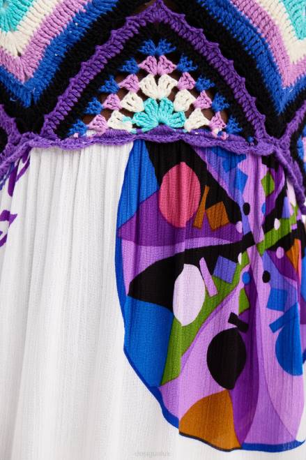 M. Christian Lacroix long crochet dress Desigual Women 2ZPR523 Clothing