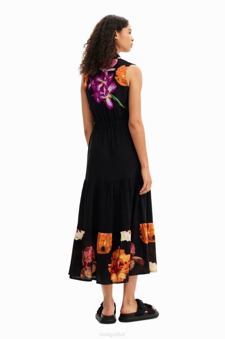 M. Christian Lacroix long floral shirt dress Desigual Women 2ZPR35 Clothing