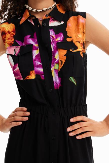 M. Christian Lacroix long floral shirt dress Desigual Women 2ZPR35 Clothing