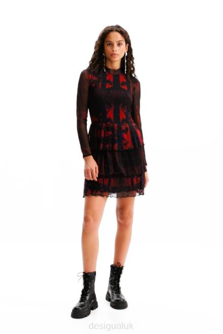 M. Christian Lacroix short pleated dress Desigual Women 2ZPR839 Clothing