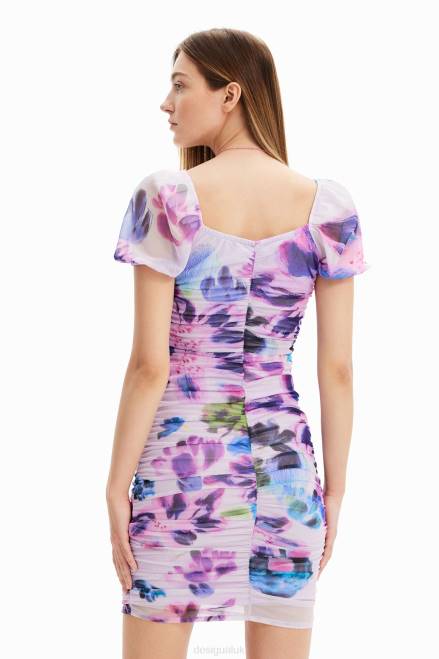 M. Christian Lacroix short ruched dress Desigual Women 2ZPR620 Clothing