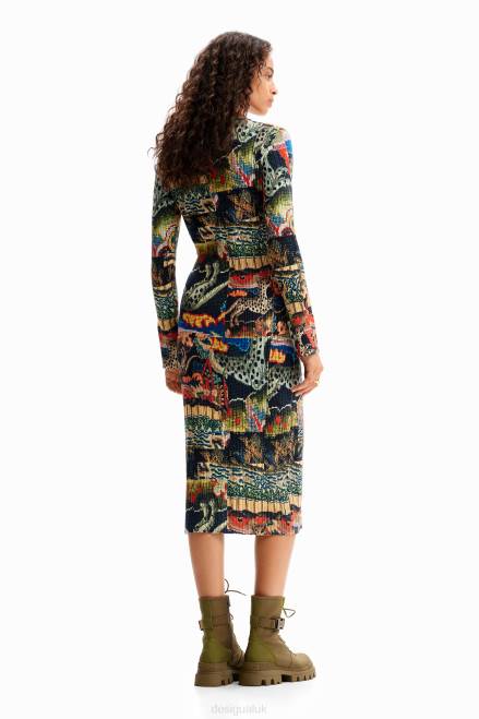 M. Christian Lacroix tapestry midi dress Desigual Women 2ZPR272 Clothing