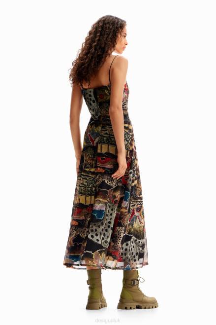 M. Christian Lacroix tapestry midi dress Desigual Women 2ZPR91 Clothing