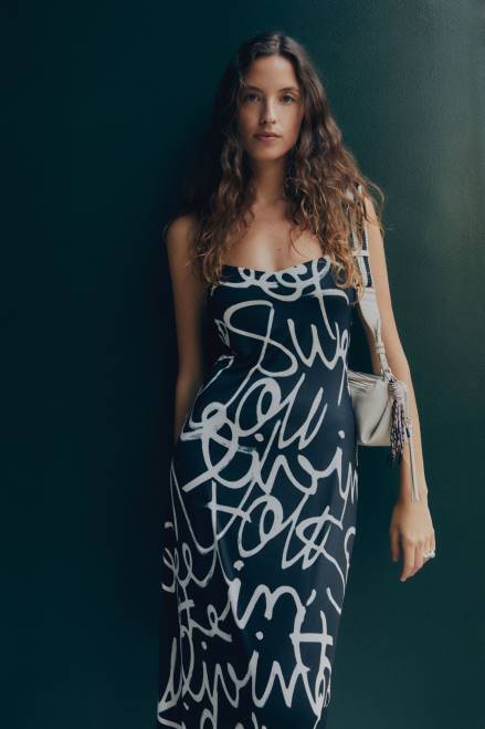 Message midi slip dress Desigual Women 2ZPR33 Clothing