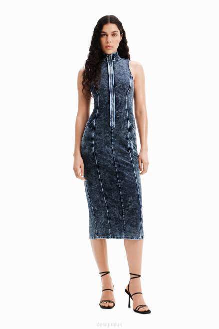 Nathy Peluso zip midi dress Desigual Women 2ZPR1166 Clothing