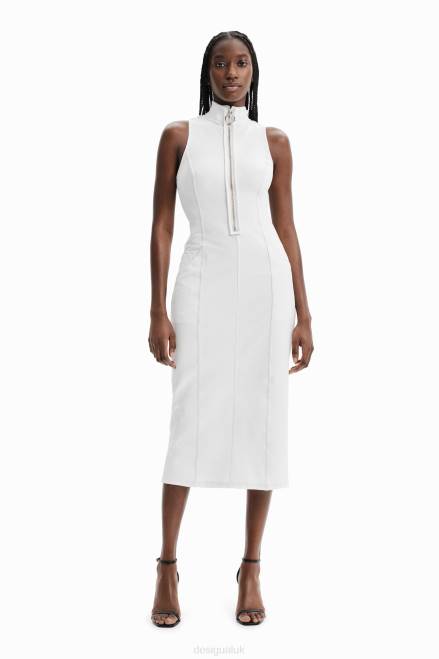 Nathy Peluso zip midi dress Desigual Women 2ZPR887 Clothing