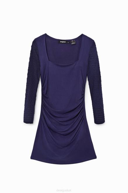Navy knit dress Desigual Women 2ZPR1115 Clothing