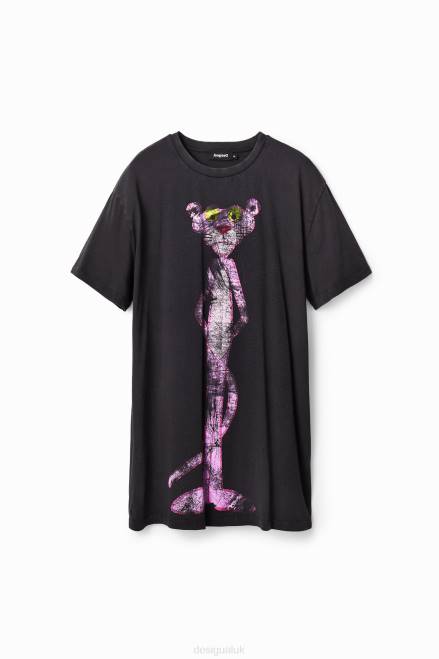 Oversize Pink Panther T-shirt dress Desigual Women 2ZPR127 Clothing