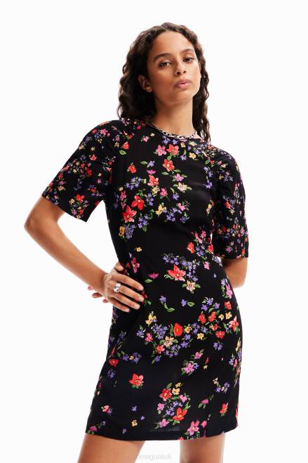 Short floral dress Desigual Women 2ZPR254 Clothing
