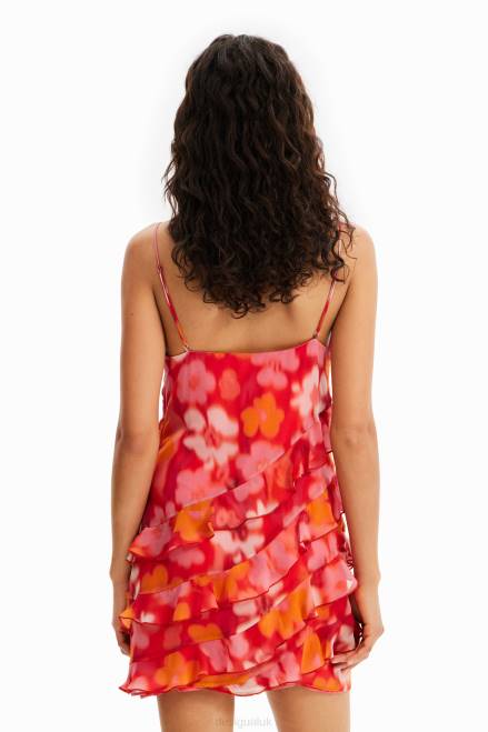 Short floral ruffle dress Desigual Women 2ZPR472 Clothing