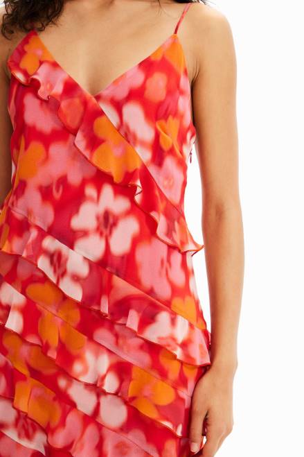 Short floral ruffle dress Desigual Women 2ZPR472 Clothing