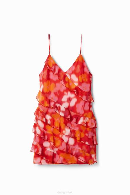 Short floral ruffle dress Desigual Women 2ZPR472 Clothing