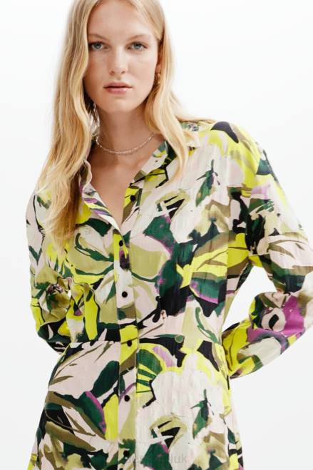Short floral shirt dress Desigual Women 2ZPR158 Clothing