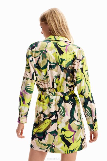 Short floral shirt dress Desigual Women 2ZPR158 Clothing