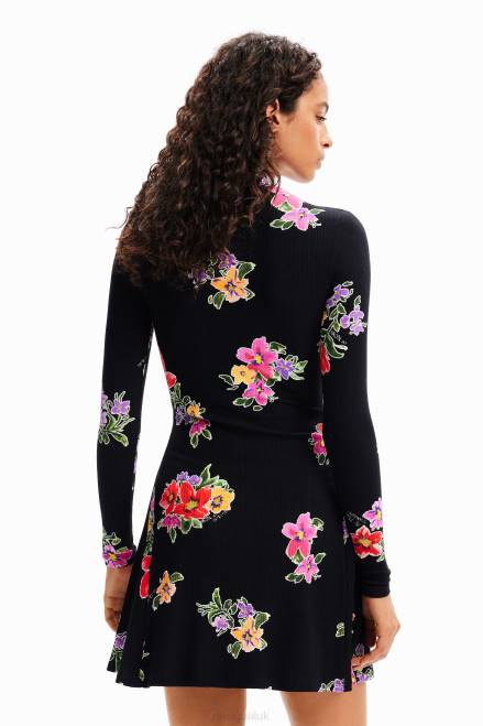 Short floral skater dress Desigual Women 2ZPR17 Clothing