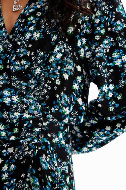 Short floral wrap dress Desigual Women 2ZPR234 Clothing