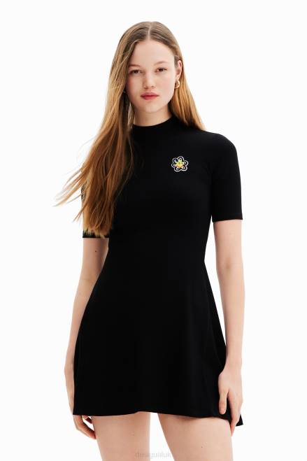 Short flower skater dress Desigual Women 2ZPR857 Clothing