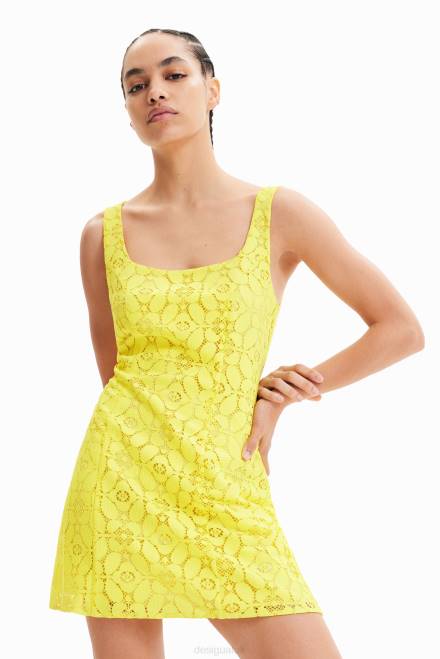 Short lace dress Desigual Women 2ZPR763 Clothing