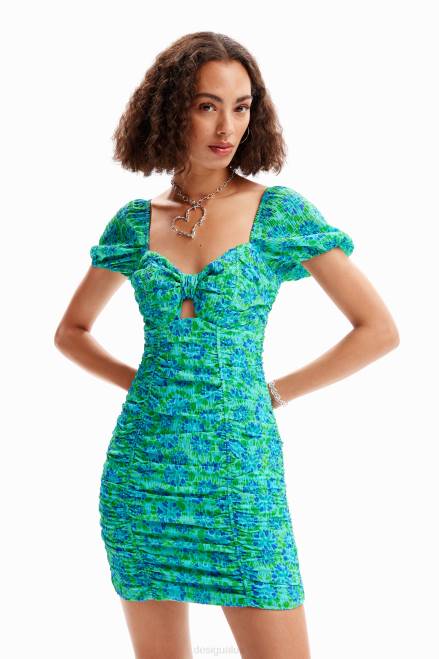 Short ruched knot dress Desigual Women 2ZPR312 Clothing