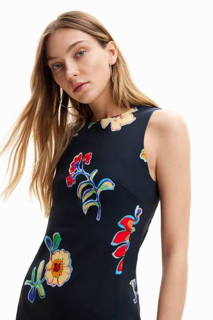 Short slim floral dress Desigual Women 2ZPR659 Clothing