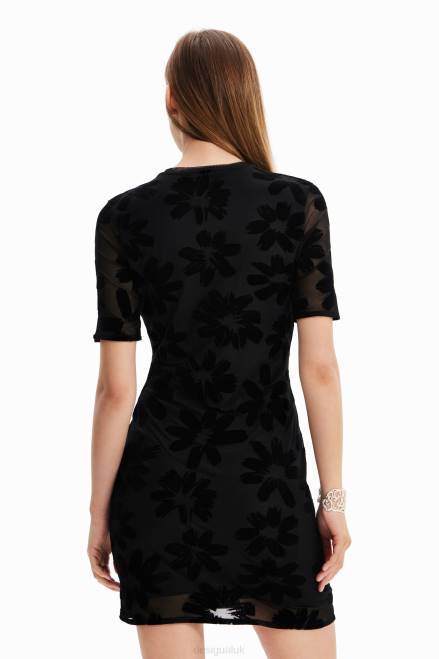 Short slim floral dress Desigual Women 2ZPR883 Clothing