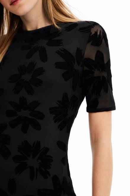 Short slim floral dress Desigual Women 2ZPR883 Clothing