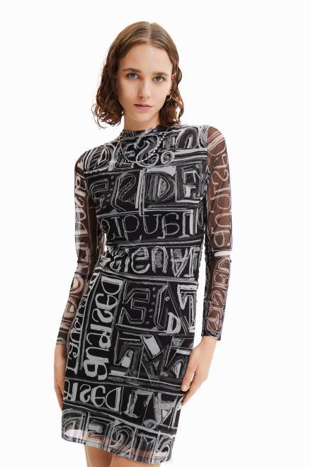 Short slim tulle dress Desigual Women 2ZPR585 Clothing