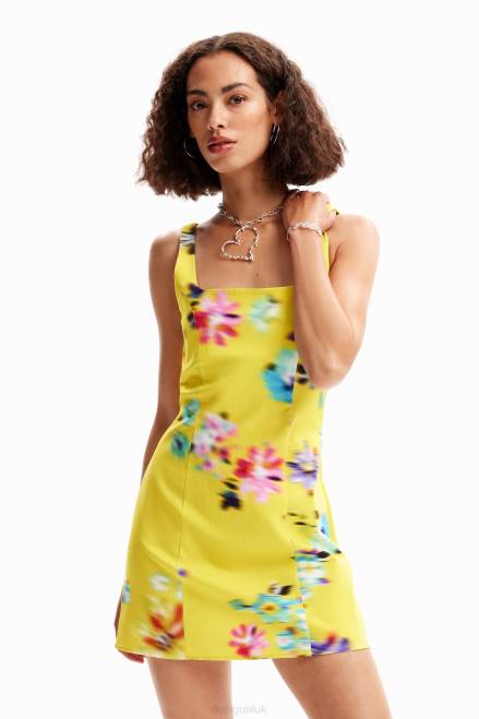 Short strappy blur dress Desigual Women 2ZPR348 Clothing