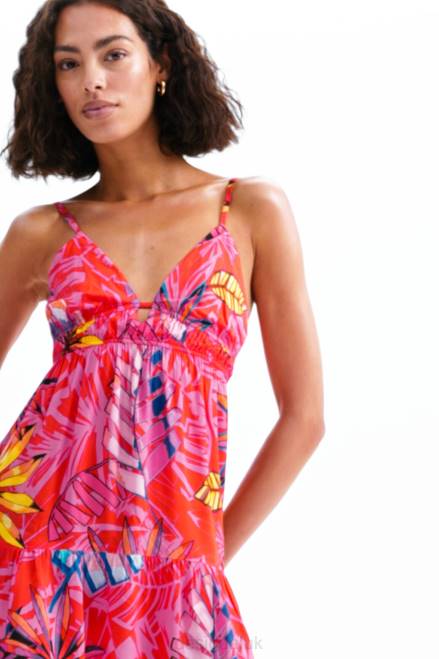Short tropical cut-out dress Desigual Women 2ZPR962 Clothing