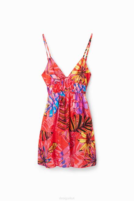 Short tropical cut-out dress Desigual Women 2ZPR962 Clothing