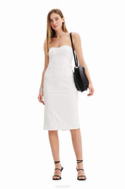 Slim denim midi dress Desigual Women 2ZPR680 Clothing